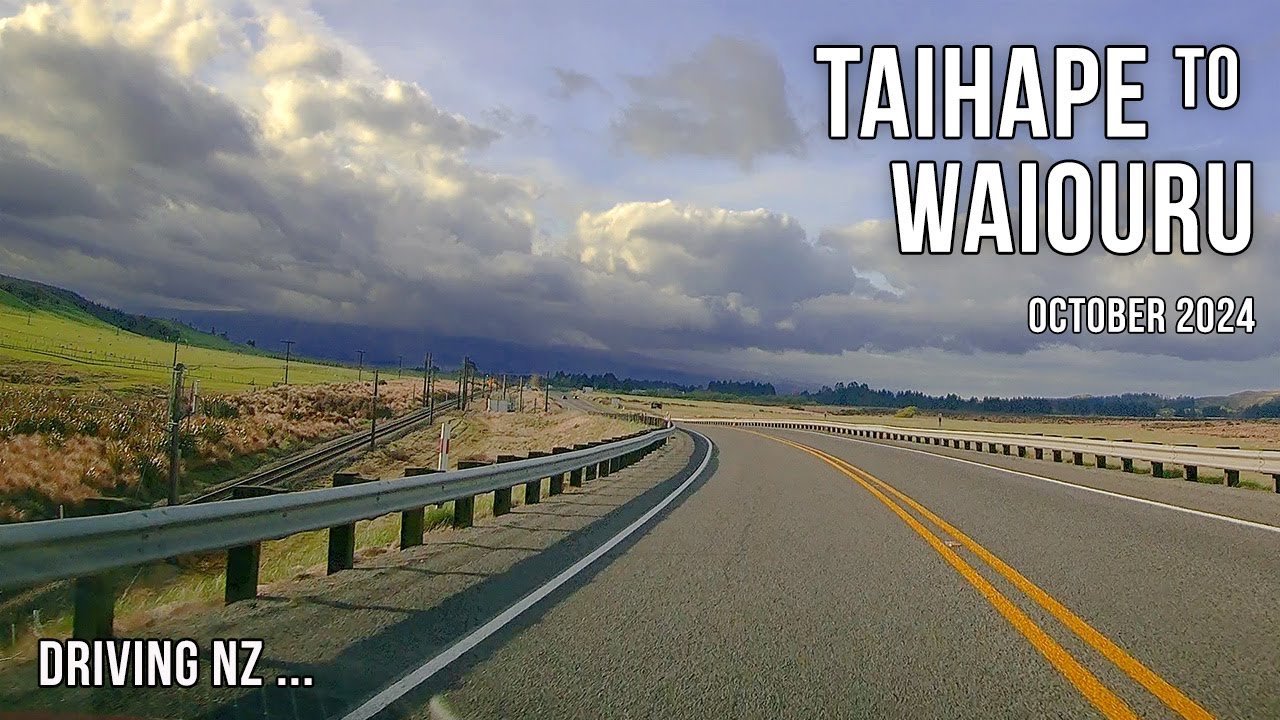 Driving New Zealand: Taihape to Waiouru | scenic drive | 4k