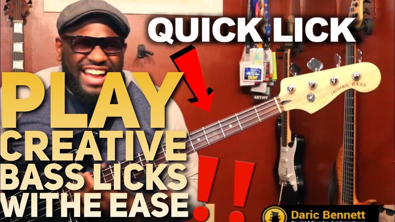 PLAY CREATIVE BASS LICKS WITH THIS TRICK | Quick Lick Lesson Series ~ Daric Bennett's Bass Lessons