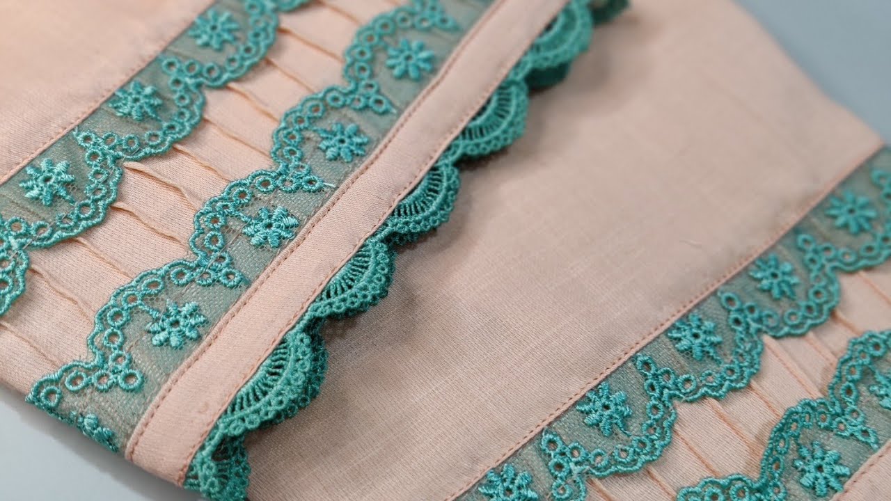 Pintucks और Embroidered Lace  से बनाएं Kurti Sleeves का ख़ूबसूरत Design/ Latest Sleeves Design 2021