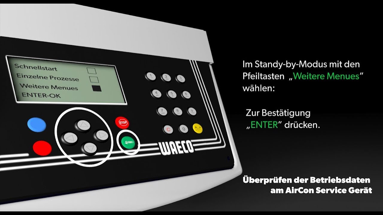 WAECO | AirCon Service Center (ASC) &ndash; Betriebsdaten pr&uuml;fen