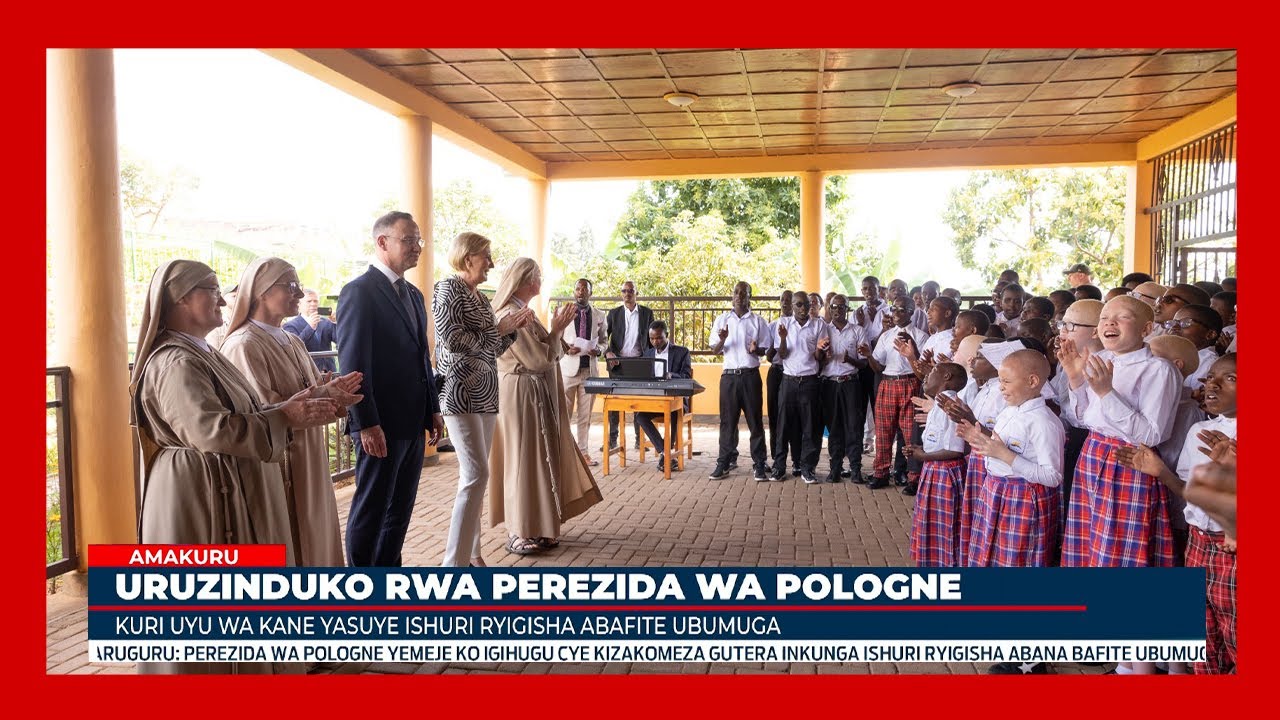Kibeho: Perezida wa Pologne na Madamu we basuye Ishuri ry'Abana bafite ubumuga bwo kutabona