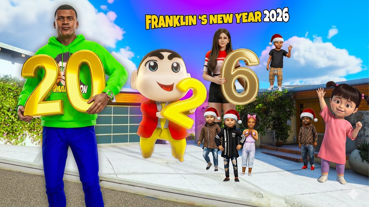 Franklin & Shinchan New Year 2026 🎉 MrBeast Challenge | GTA 5 Malayalam