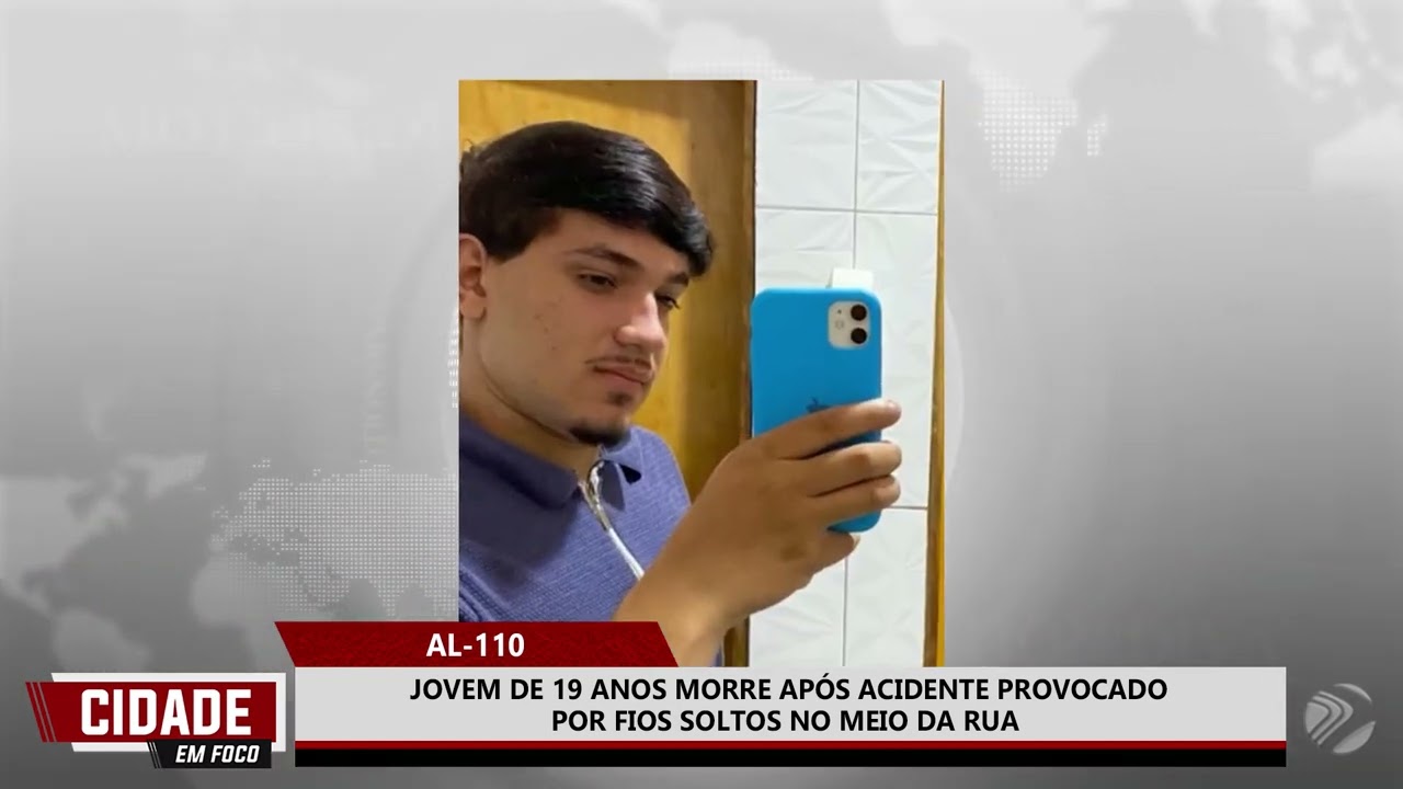 AL 110 JOVEM DE 19 ANOS MORRE APÓS ACIDENTE PROVOCADO POR FIOS SOLTOS NO MEIO DA RUA