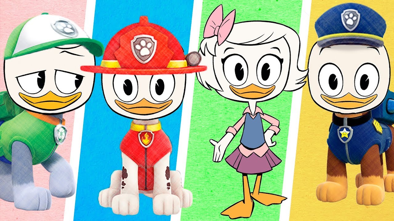 DuckTales as PAW Patrol Fun Coloring Pages | Learning Videos for Toddlers