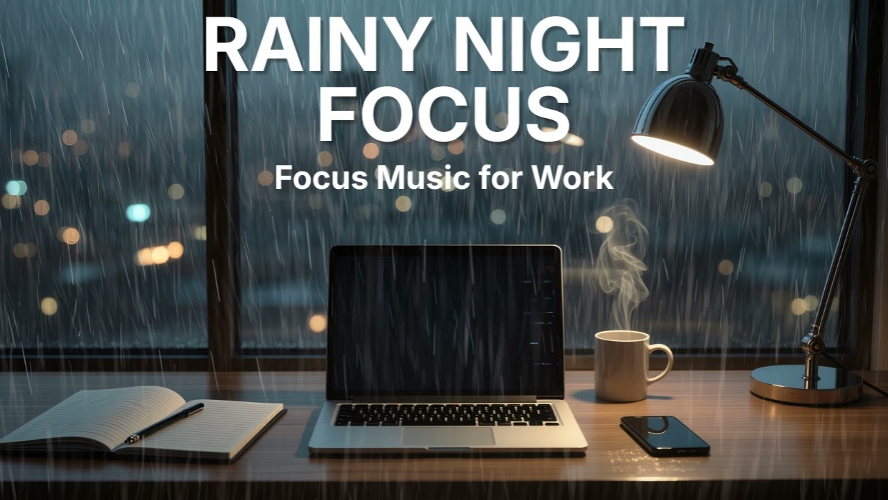 Rainy Night LoFi 🌧️ Focus Music for Work