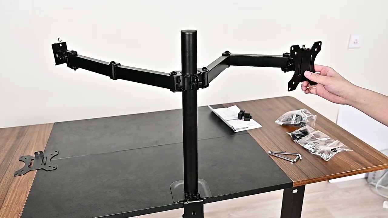Full Motion Dual Monitor Desk Mount for 17