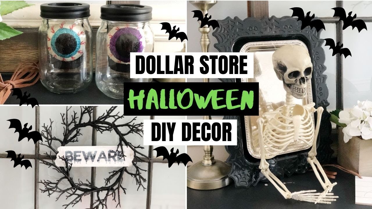 DOLLAR STORE HALLOWEEN DIY // EASY & AFFORDABLE HALLOWEEN DECOR // DENAE LYNN