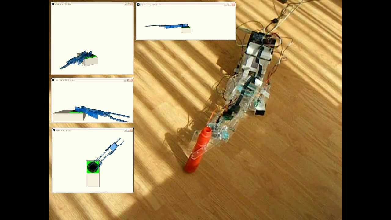 robotic arm 3D monitoring with processing language