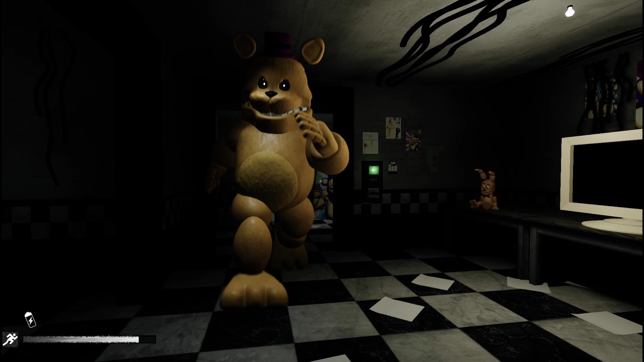 jugando con un oso dorado que se corre al guardia xd