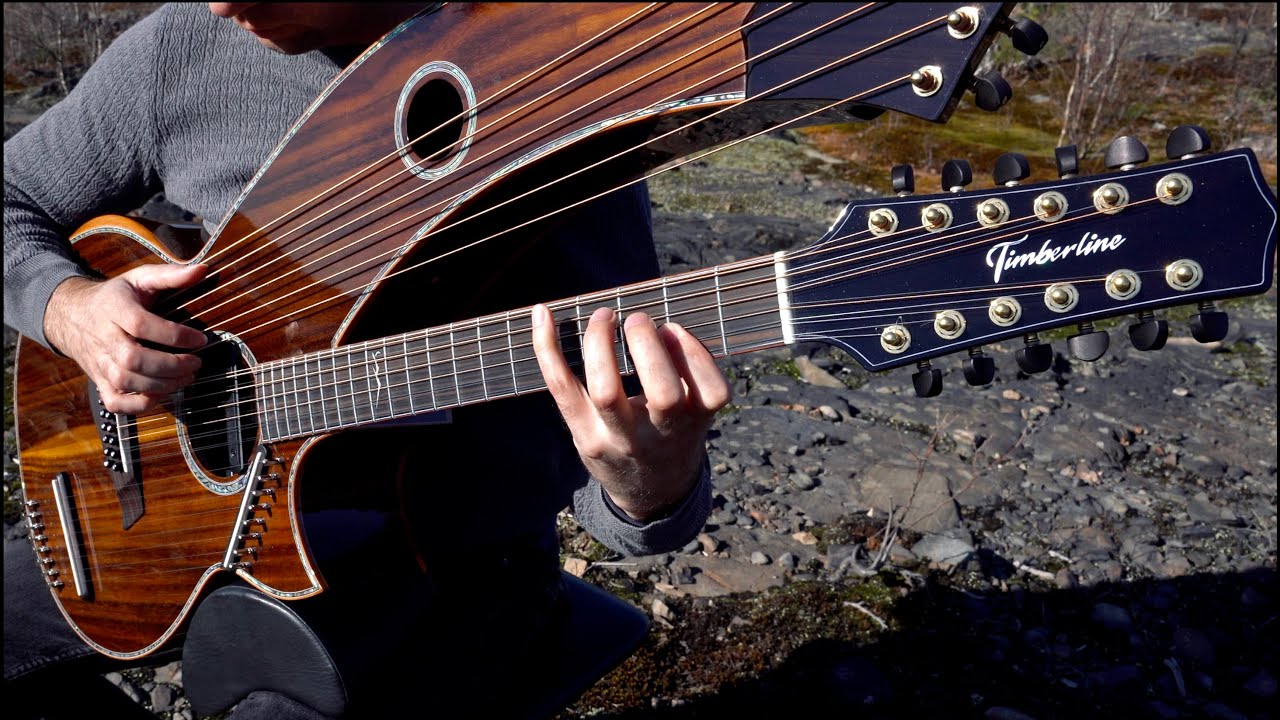 Imagine (John Lennon) - 26 String Harp Guitar Cover (Meditative Version)