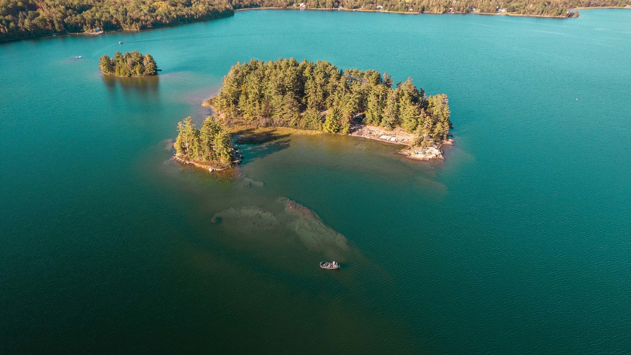 Fishing one of the CLEAREST Lakes in Ontario
