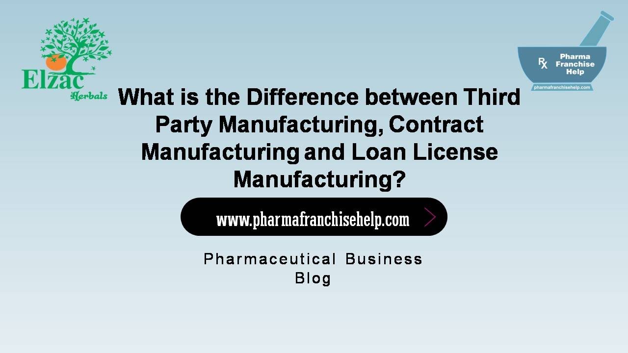 Difference between Third Party Manufacturing, Contract Manufacturing and Loan License Manufacturing?