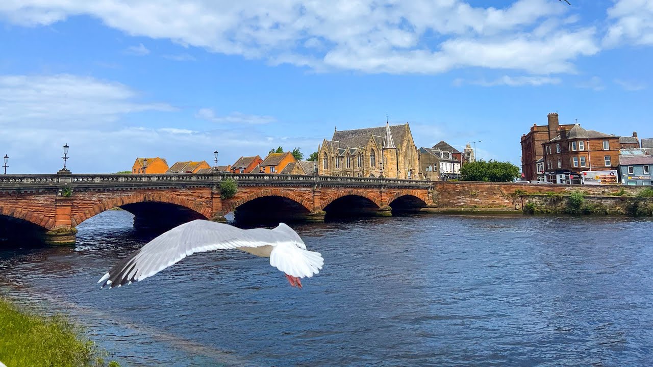 Ayr High Street on a Windy Summer Saturday