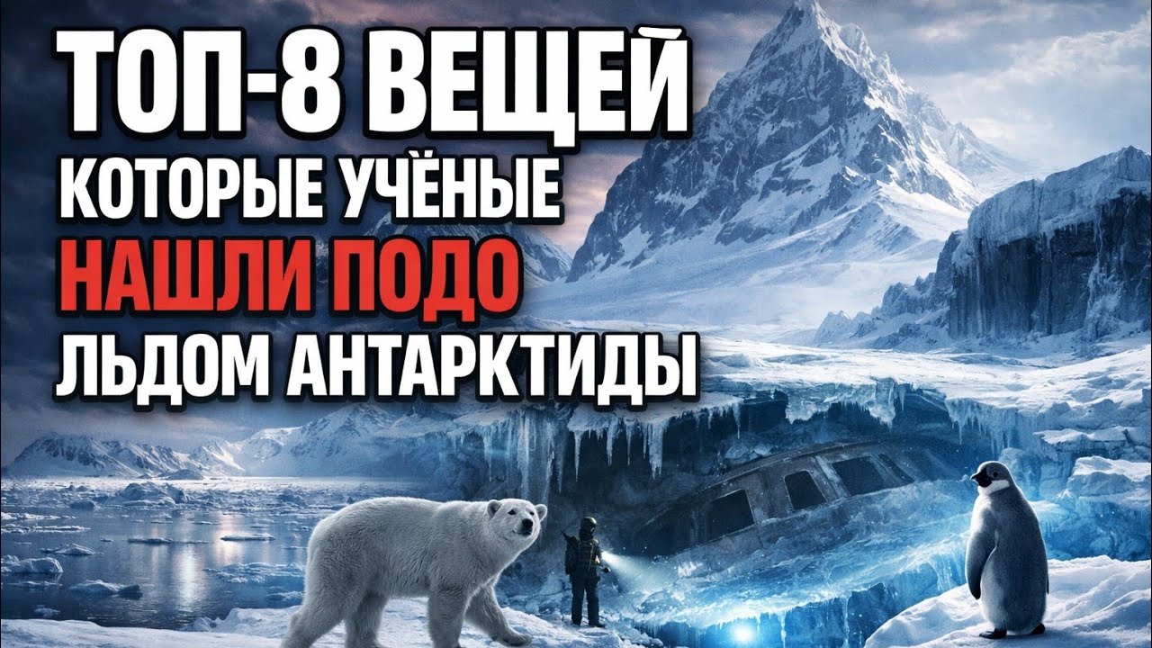 Топ-8 вещей, которые учёные нашли подо льдом Антарктиды.