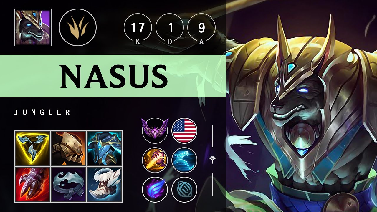Nasus Jungle vs Lee Sin: Triple Kill, Legendary - NA Master Patch 14.19