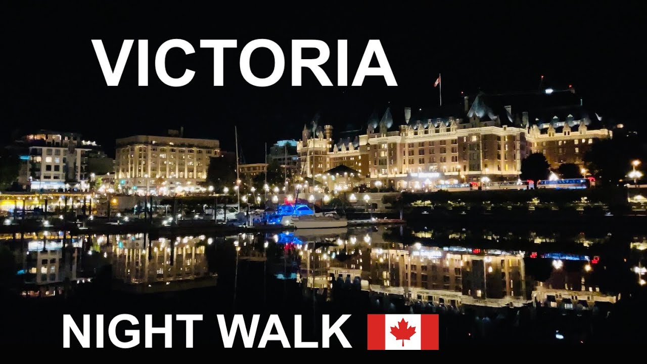 🇨🇦[4k] Night walk in Downtown Victoria ,BC, Canada, SEP 2023