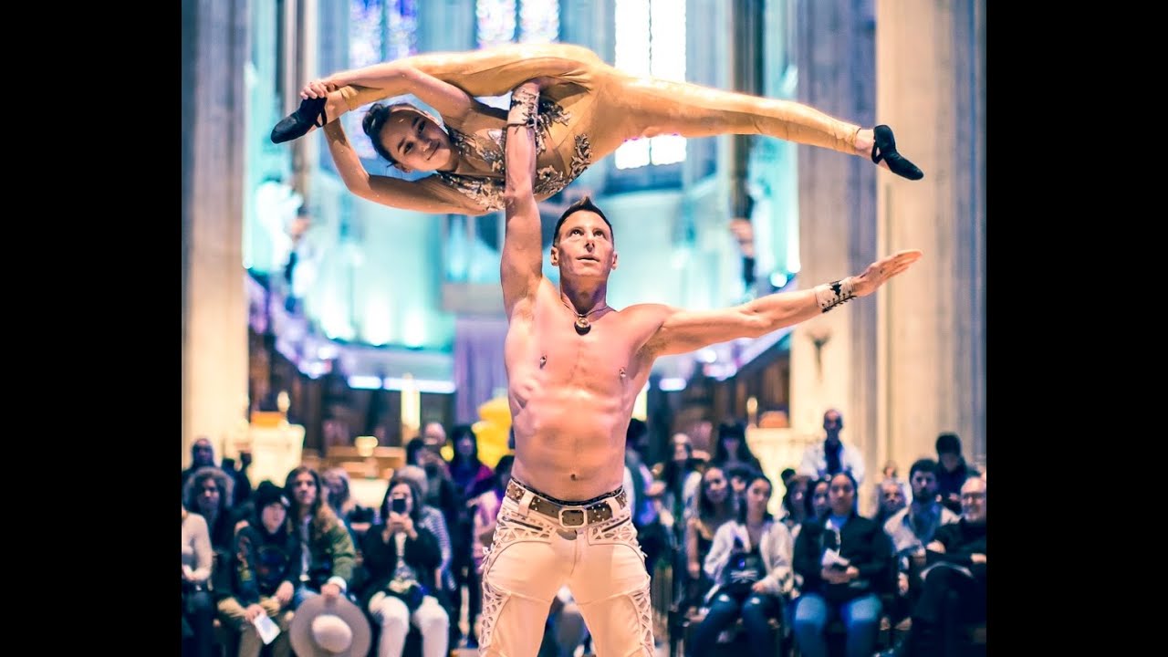 Vatra & Azzaya Acro Hand to Hand performance ~ Grace Cathedral ~ SF Movement Arts Festival July 2019