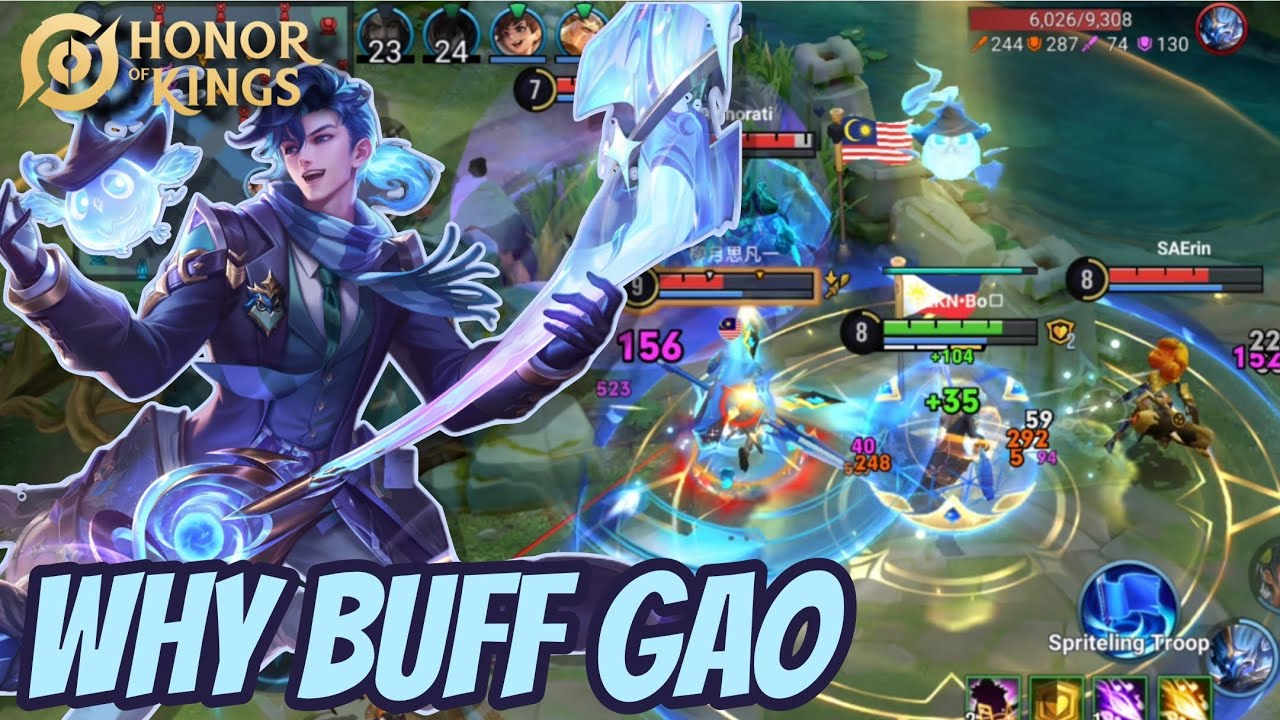 BUFFED GAO WAS A MISTAKE | Gao on Mid Lane Build & Gameplay - Honor Of Kings