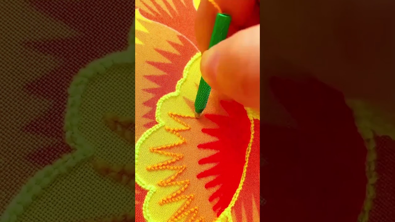 The texture on this punch needle flower is insane 