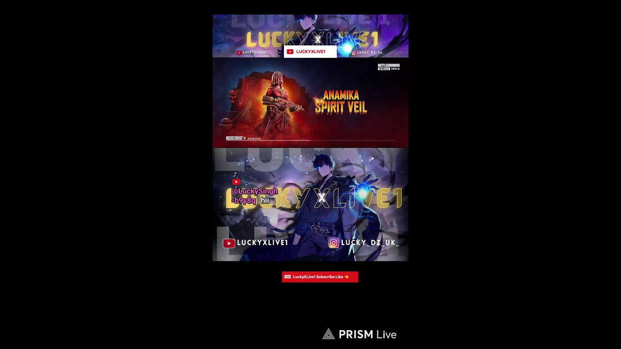 Live streaming of LUCKYxLive1 Battlegrounds mobile india update 4.1