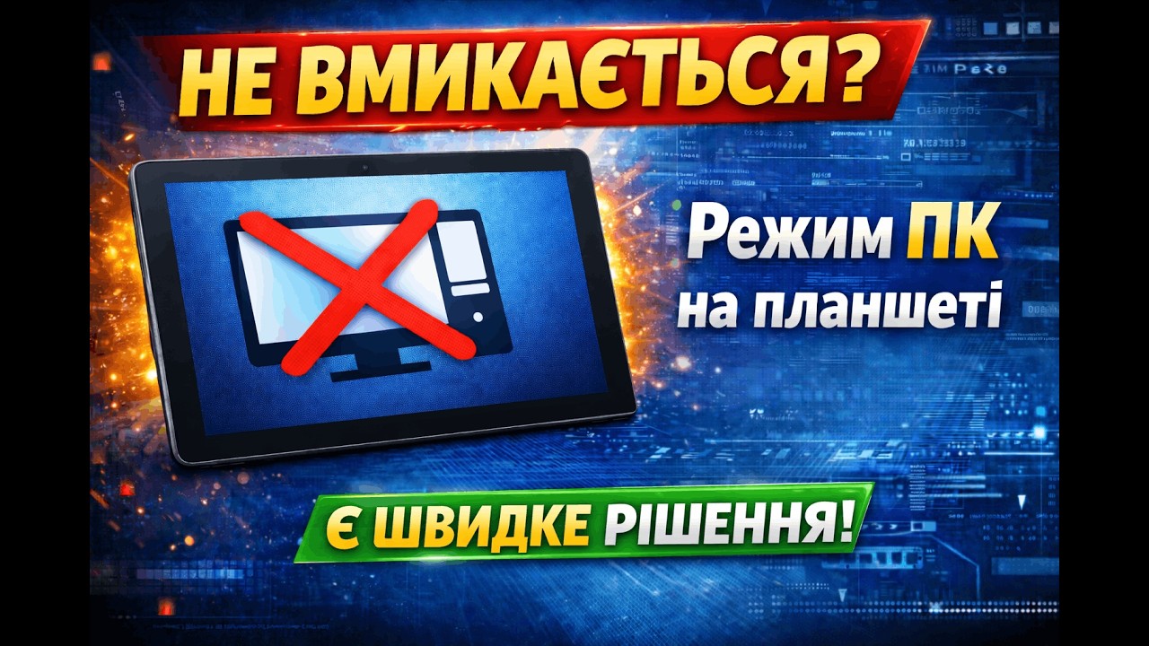 Режим ПК не вмикається на Lenovo Idea Tab Pro? Як це виправити