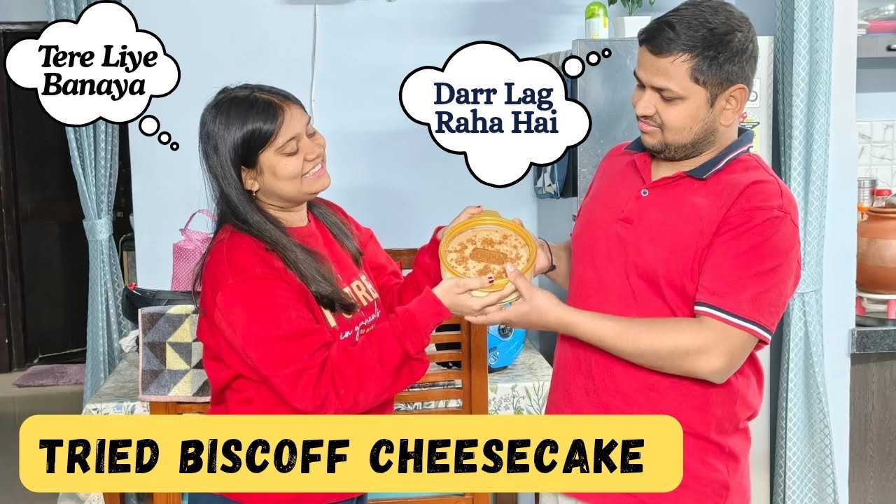 Ghar Par Bana Diya Ye Biscoff Cheesecake😂😍😋 