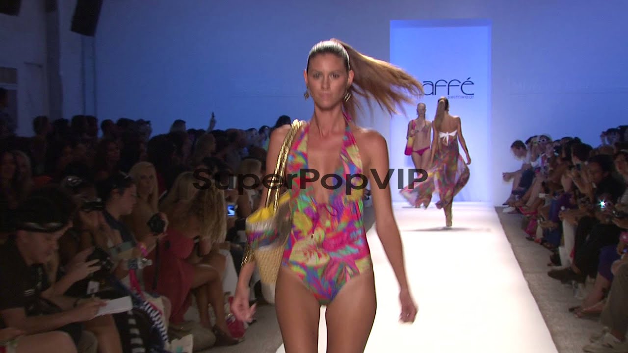 Models walk the runway at Caffe Swimwear - MBFW Miami Swi...