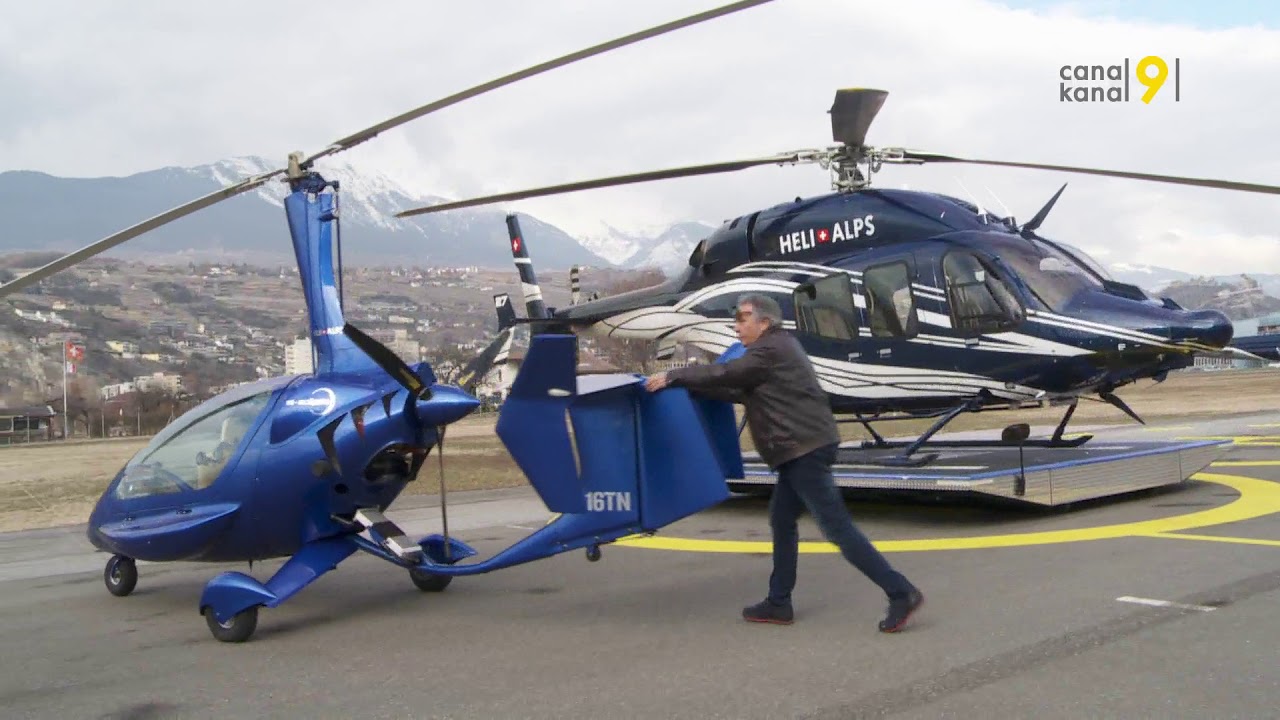 Autogire: balade au-dessus du Valais dans un hélicoptère de poche, avec Jean-Luc Grech