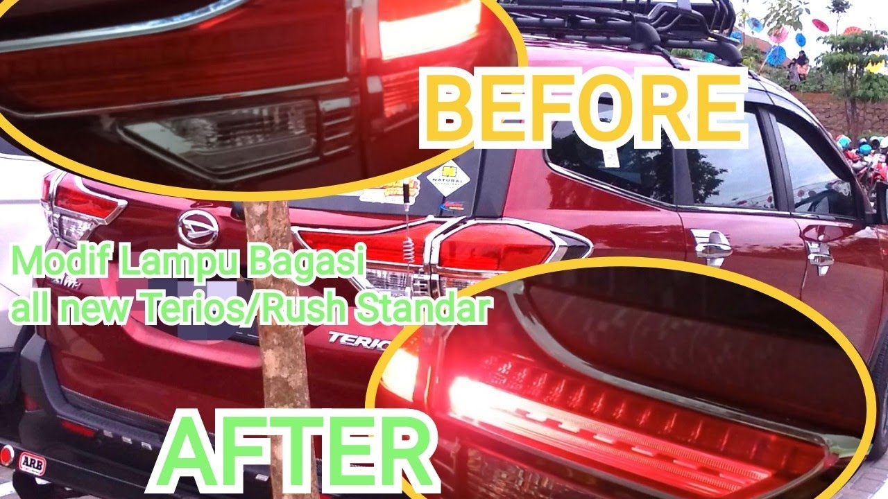 Penambahan lampu kota atau senja di mobil all new Terios rush