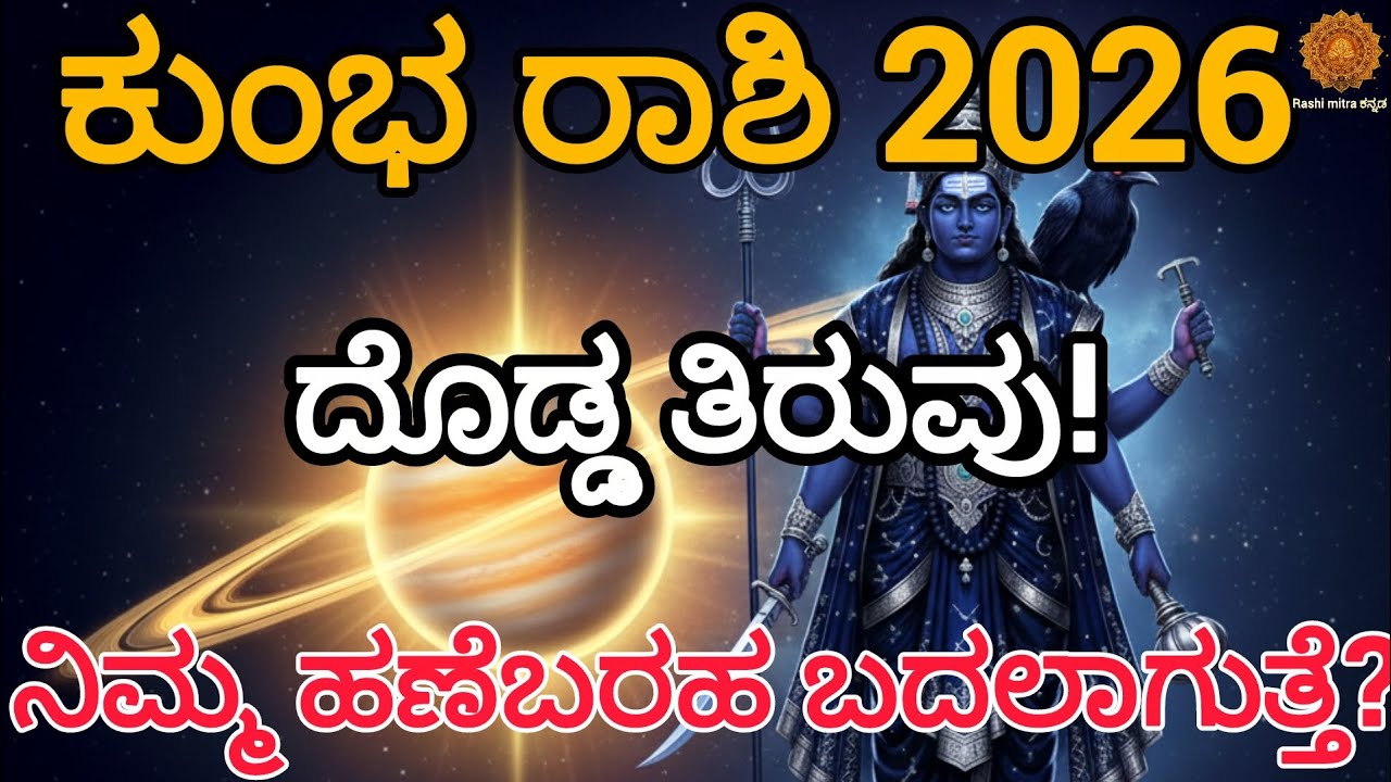 ಕಷ್ಟಗಳ ಕಾಲ ಮುಗಿಯಿತು! ಕುಂಭ ರಾಶಿಯವರ ಹಣೆಬರಹ ಬದಲಿಸುವ 2026ರ ಮಹಾ ಭವಿಷ್ಯ! ✨