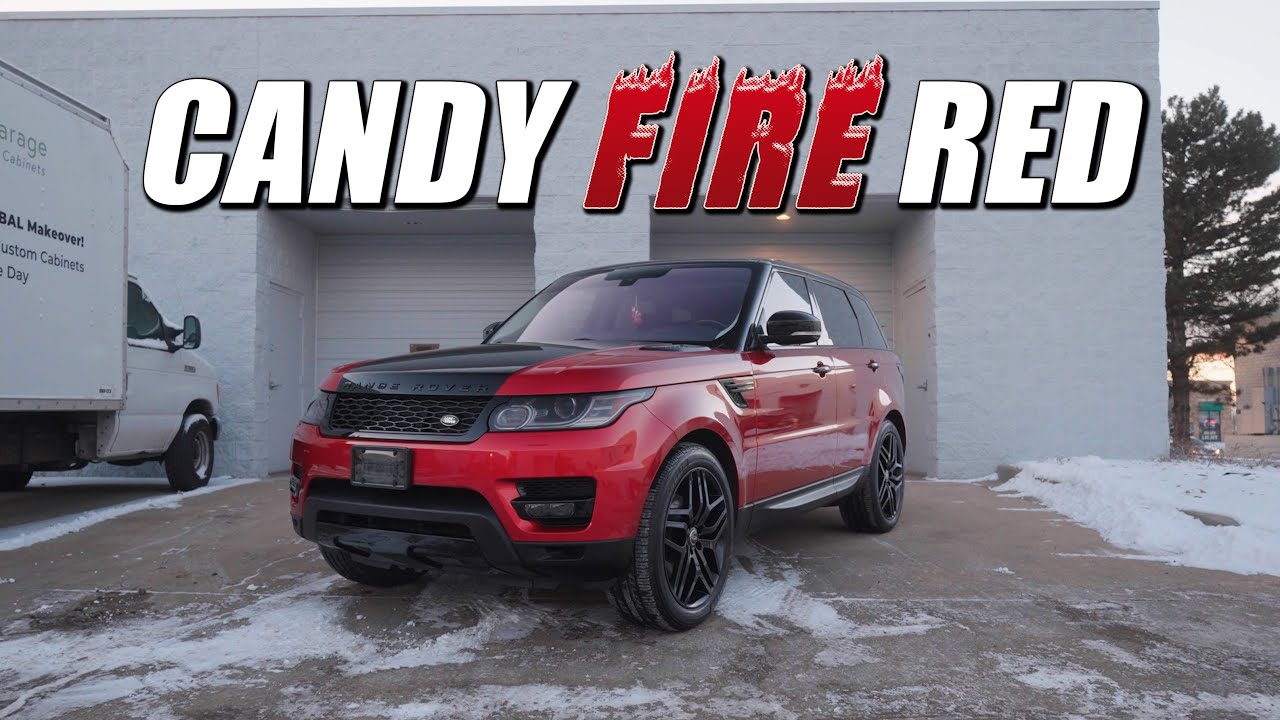 Wrapping a Range Rover in Candy Red!
