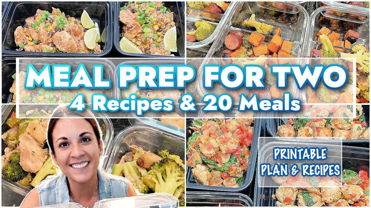 ONE WEEK MEAL PREP FOR TWO | PRINTABLE MEAL PLAN & RECIPES