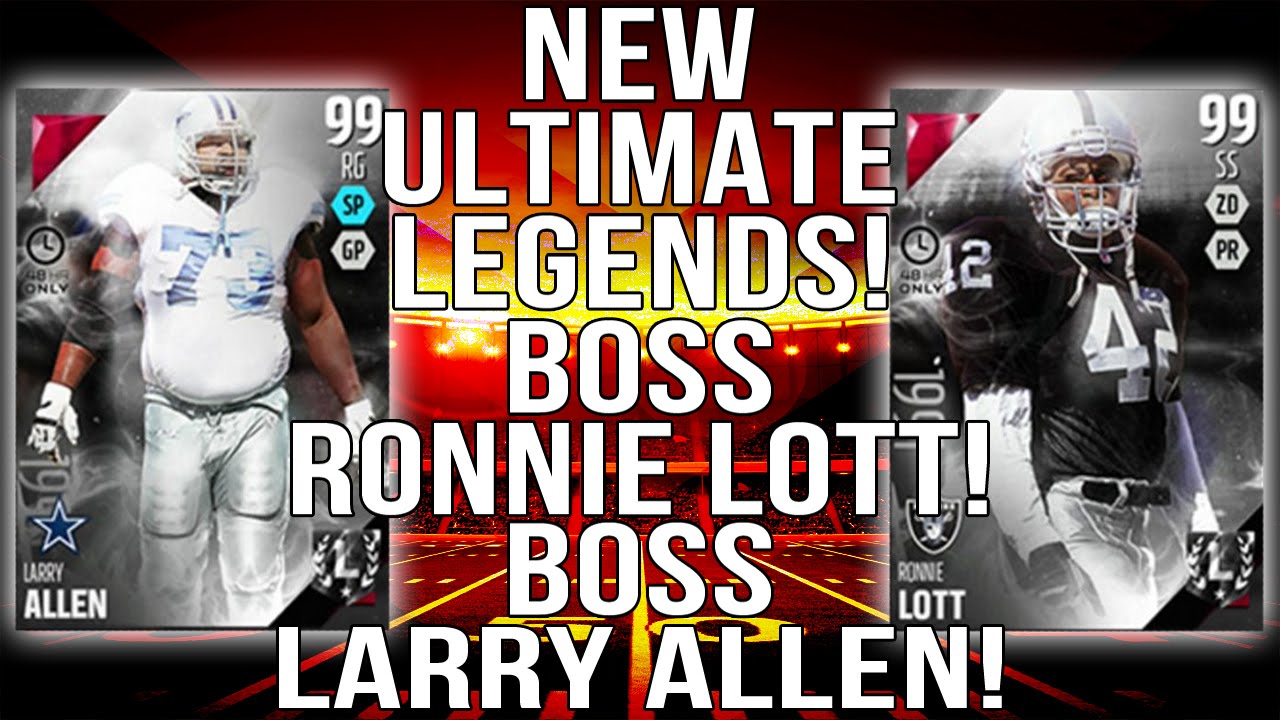 New Ultimate Legends! Boss Ronnie Lott! Boss Larry Allen! ::-XBOX ONE Madden 16 Ultimate Team