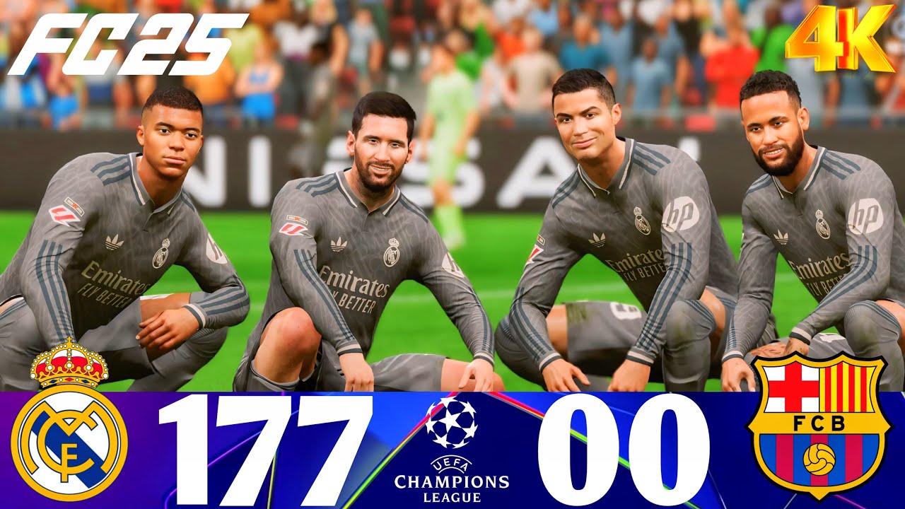 FC 25 - What Happen If Ronaldo Messi Neymar And Mbappe Play Together On Real Madrid