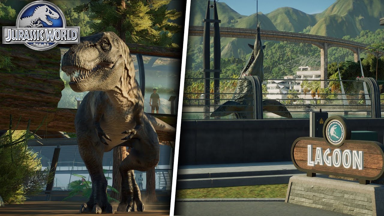 Lagoon & T-Rex Kingdom | Jurassic World Evolution 2 | Jurassic World 4/8