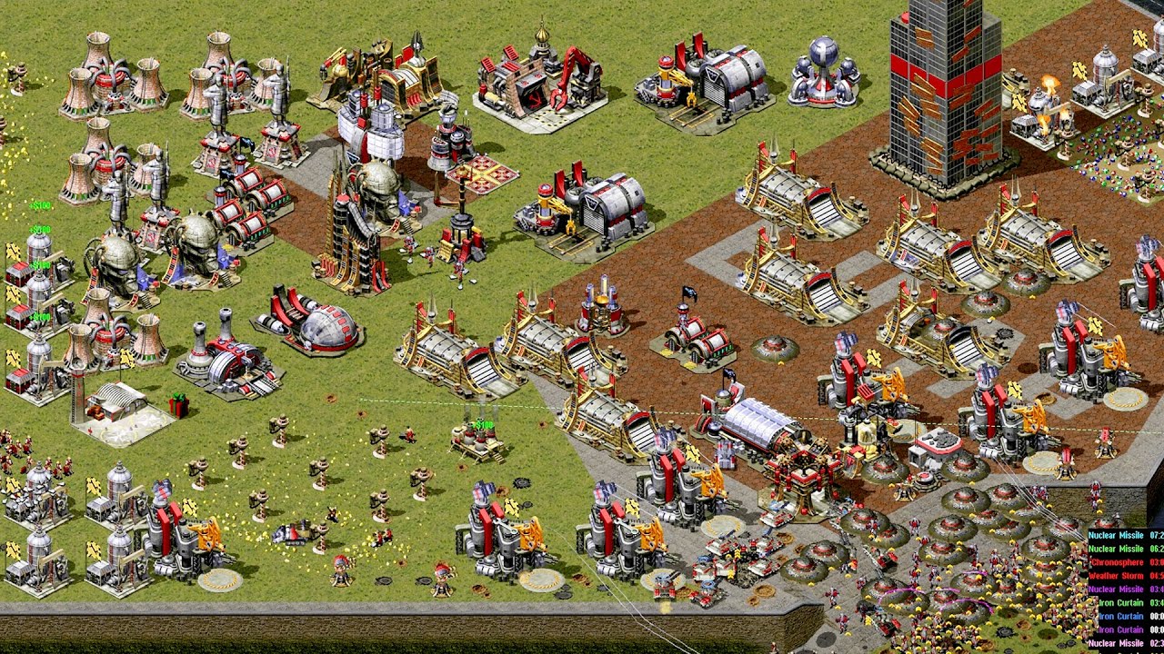Red Alert 2 Yuri Revenge - Extreme AI - 7 Russia Vs America - Mute City Map  - Command Conquer