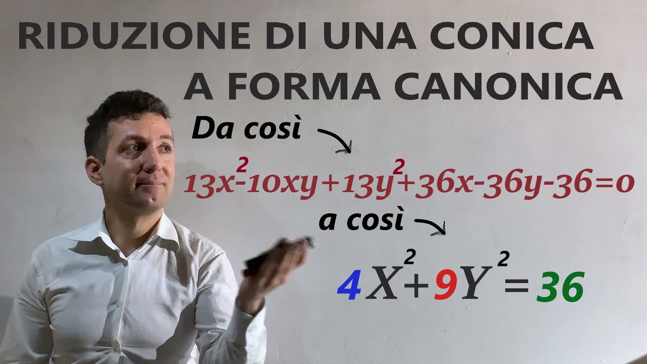 Coniche: riduzione a  forma canonica .Esercizio