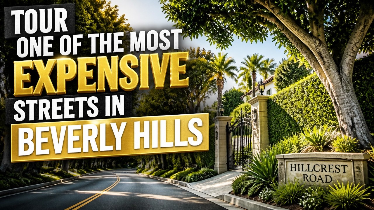 Hillcrest Road, the most expensive street in the Trousdale Estates area in the city of Beverly Hills