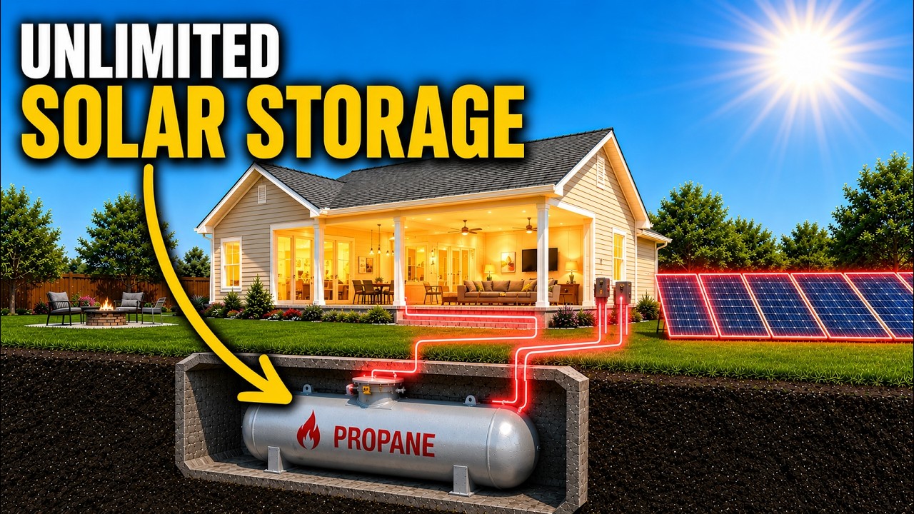 This $90 PROPANE TANK Stores SOLAR Power For 30 YEARS &mdash; NO BATTERIES NEEDED!!