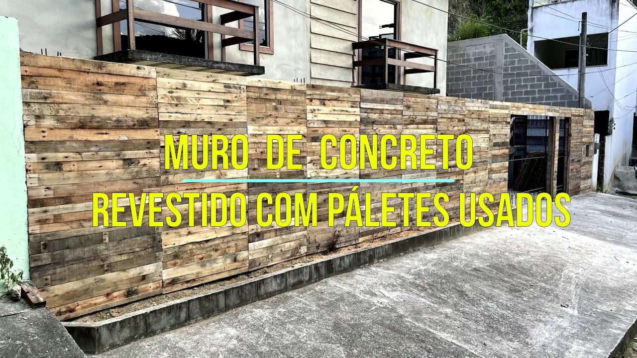 Como Revestir um Muro de Alvenaria com Madeiras de Páletes - Em 05-02-2021