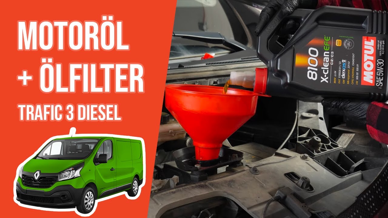 Wie Trafic 3 1.6 dCi Motoröl und Ölfilter wechseln 🛢