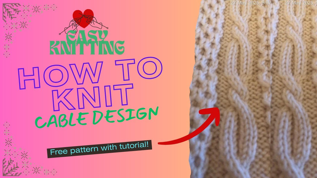 knitting pattren cable design with easy knitting channel  cable design kaisay bnaey design no 2