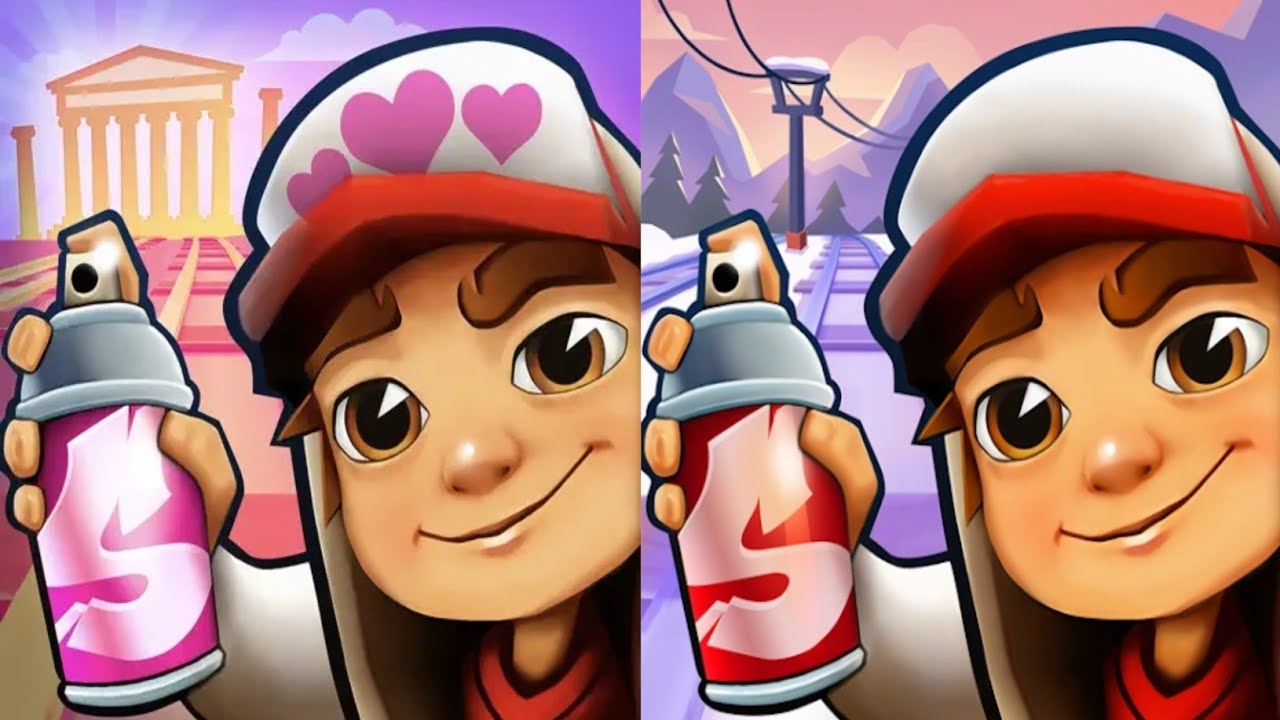 Subway surfers : Greece love odyssey 2024 🆚 Winter xtreme 2026 Map Comparison 