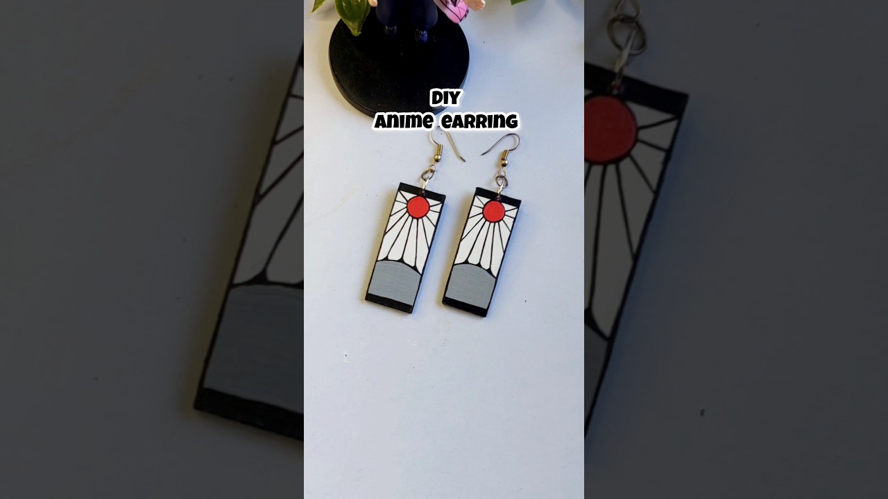 ANIME Earrings from Cardboard  #anime #animelover #diy #earrings