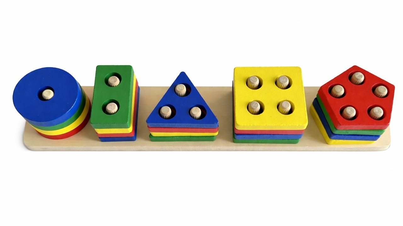 Learn Colors and Shapes for Toddlers | Wooden Peg Matching Activity #kidslearning