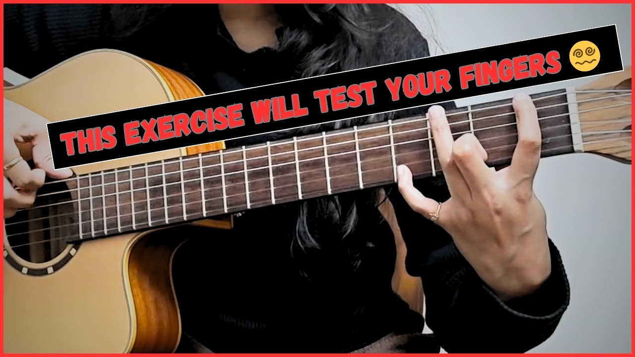 Real Finger Challenge on Guitar 💀 | Spider Exercise for Strength & Control | #guitar #guitarlesson