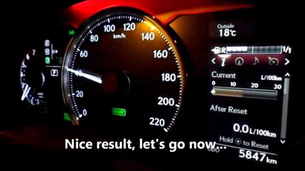 Lexus CT 200h (new 2014 model) - acceleration, short review and fuel consumption test