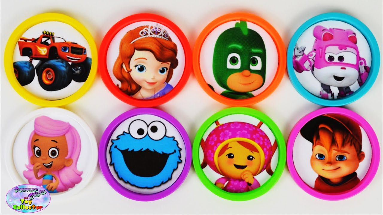 Learn Colors Super Wings Blaze PJ Masks Umizoomi Alvin Toys Surprise Egg and Toy Collector SETC