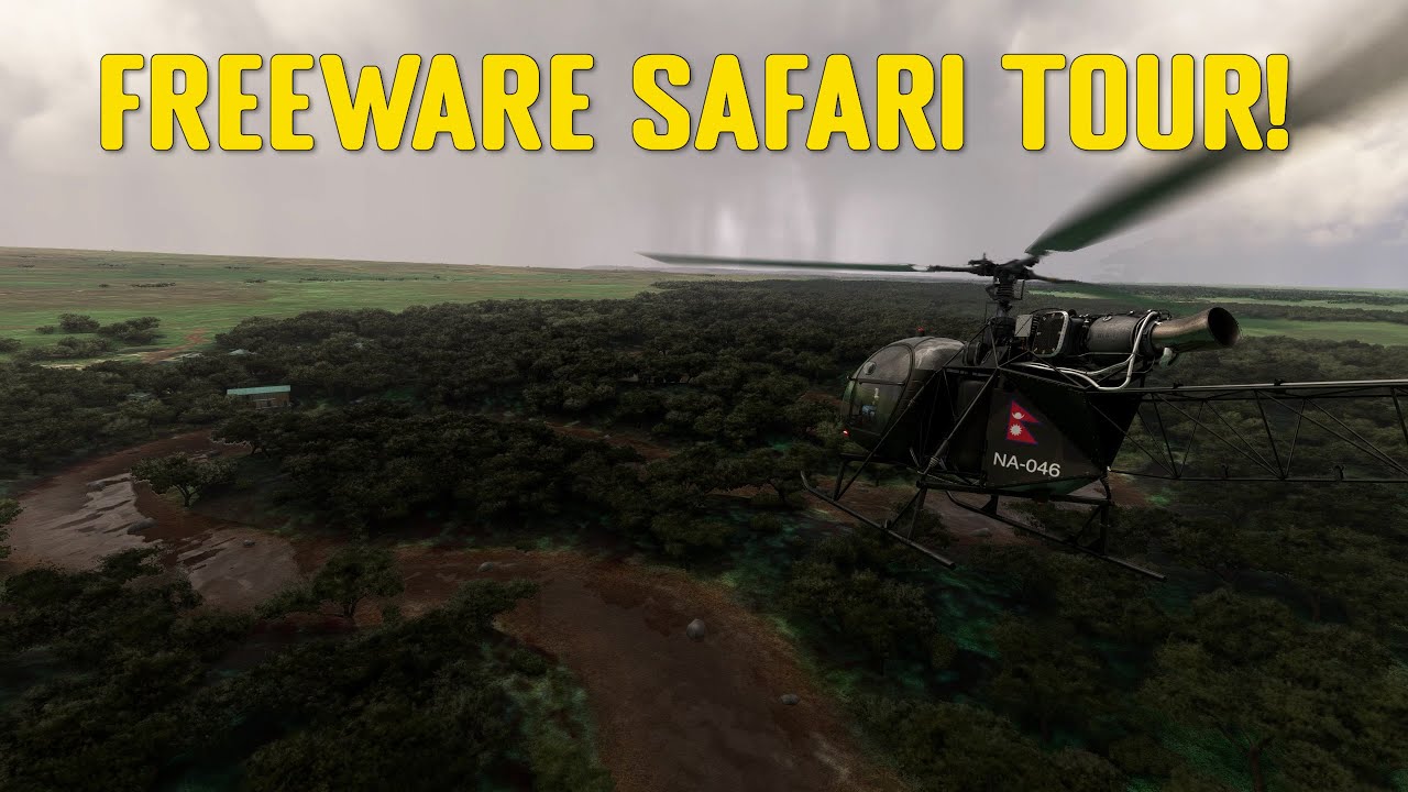 MSFS Freeware Safari Tour in the SA315B Lama Helicopter