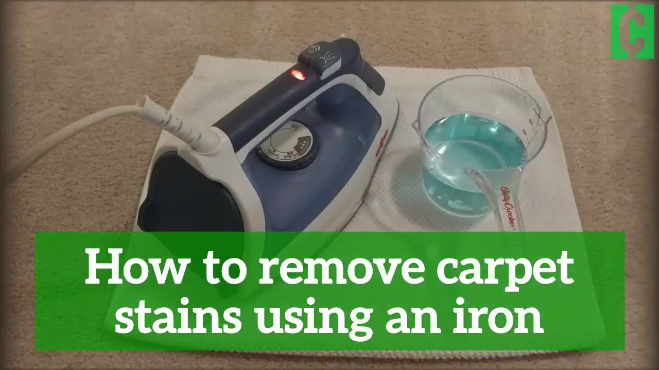 How to remove carpet stains using an iron